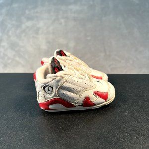 Vintage Jordan XIV Soft Sole Booties Baby 1c White Red 1999/2000 Originals